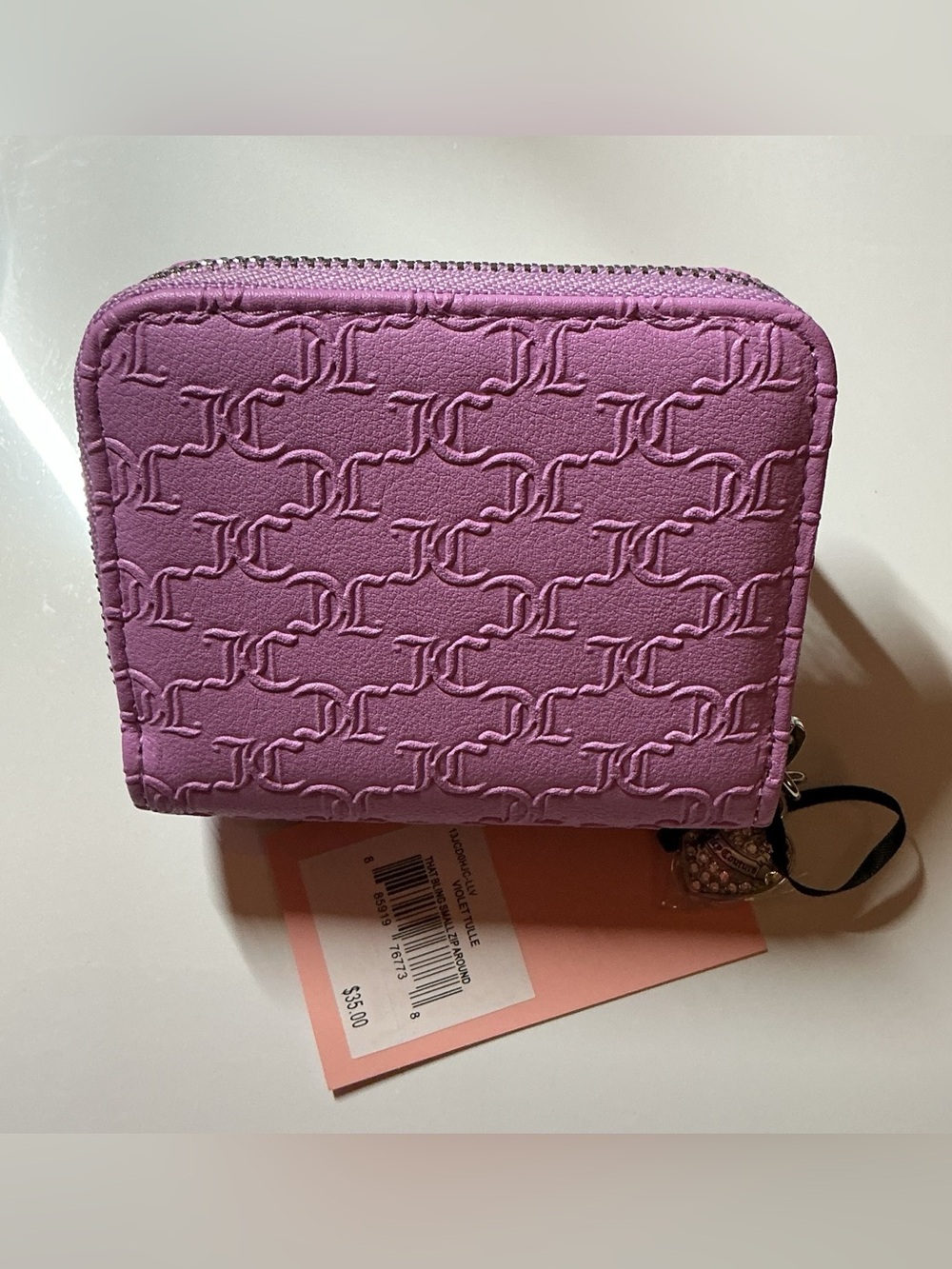 Juicy Couture That Bling Small Zip Around Wallet - Violet Tulle - Picture 2 of 5